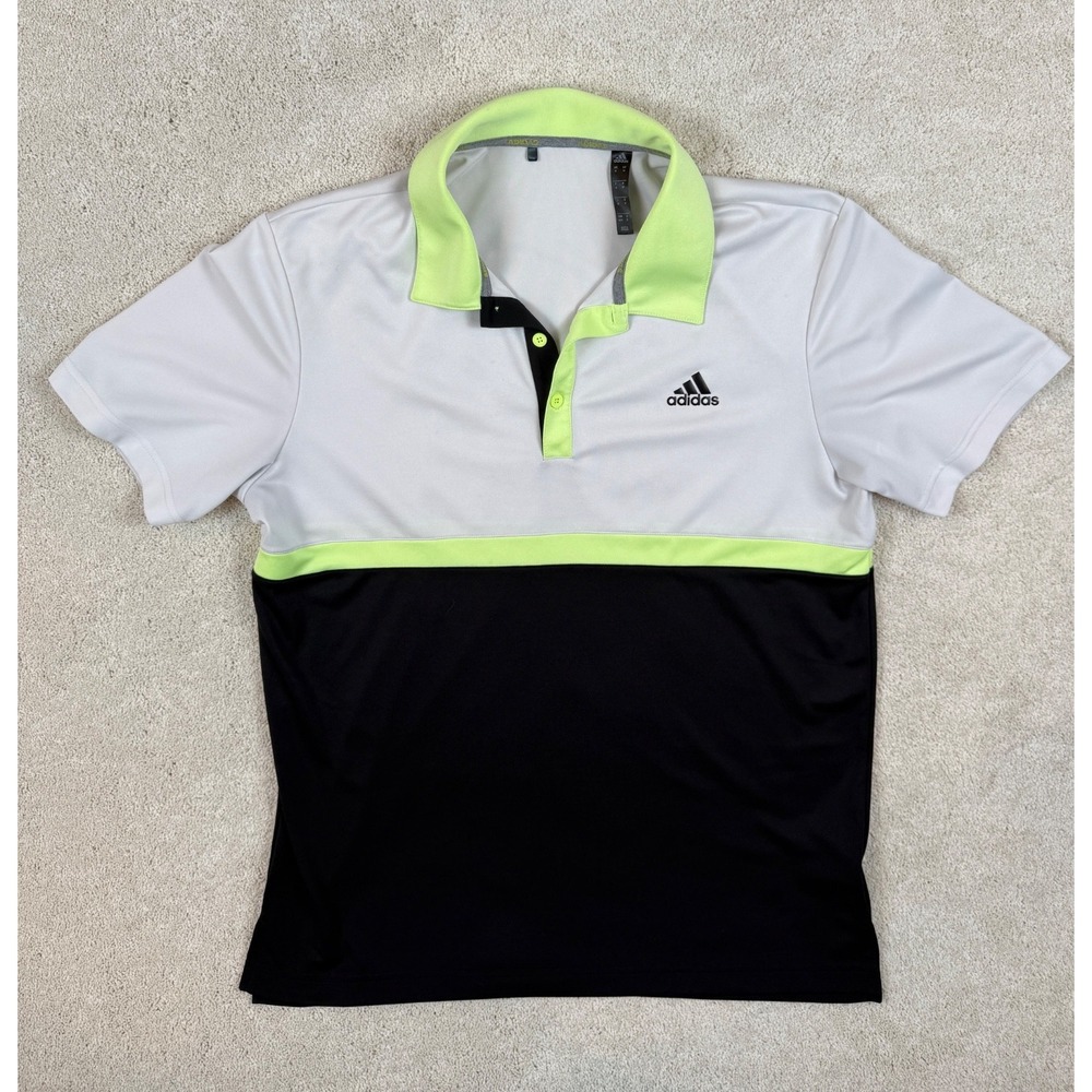 Men's ADIDAS GOLF POLO Lightweight Breathable Polyester Size Medium #1453